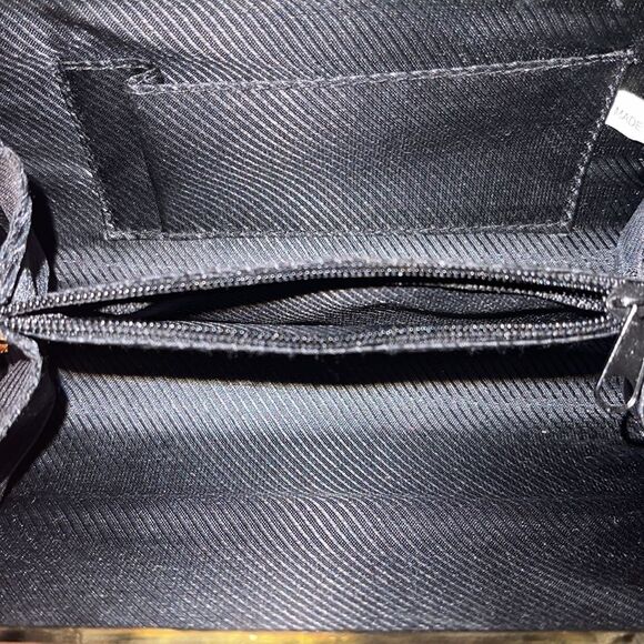 Red‎ Glitter and Gold  Evening Clutch Bag Gold Chain Strap - Picture 8 of 13